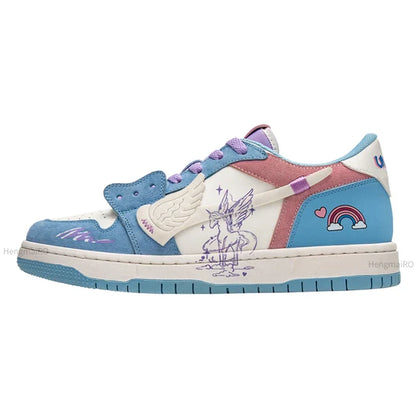 Womens Retro Unicorn Tennis Shoes