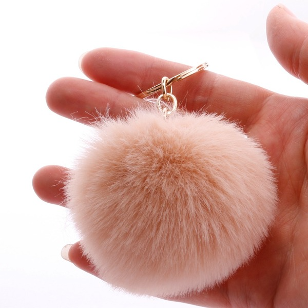 7CM Fur Ball Pom Pom Keychain