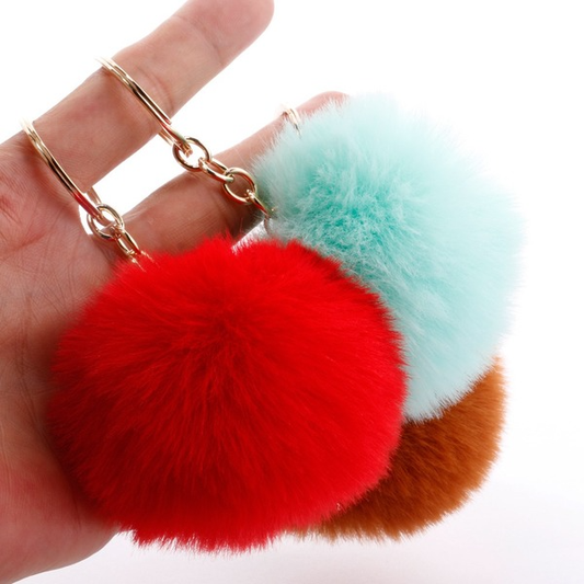 7CM Fur Ball Pom Pom Keychain