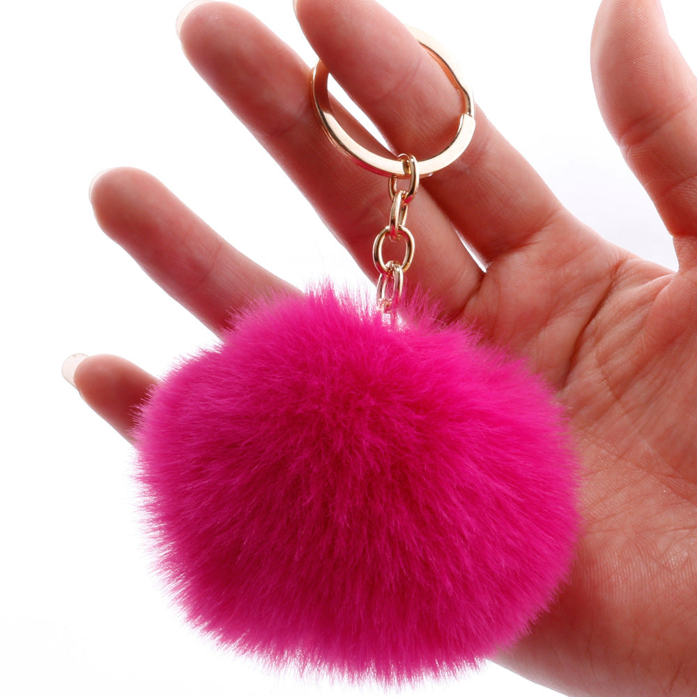 7CM Fur Ball Pom Pom Keychain