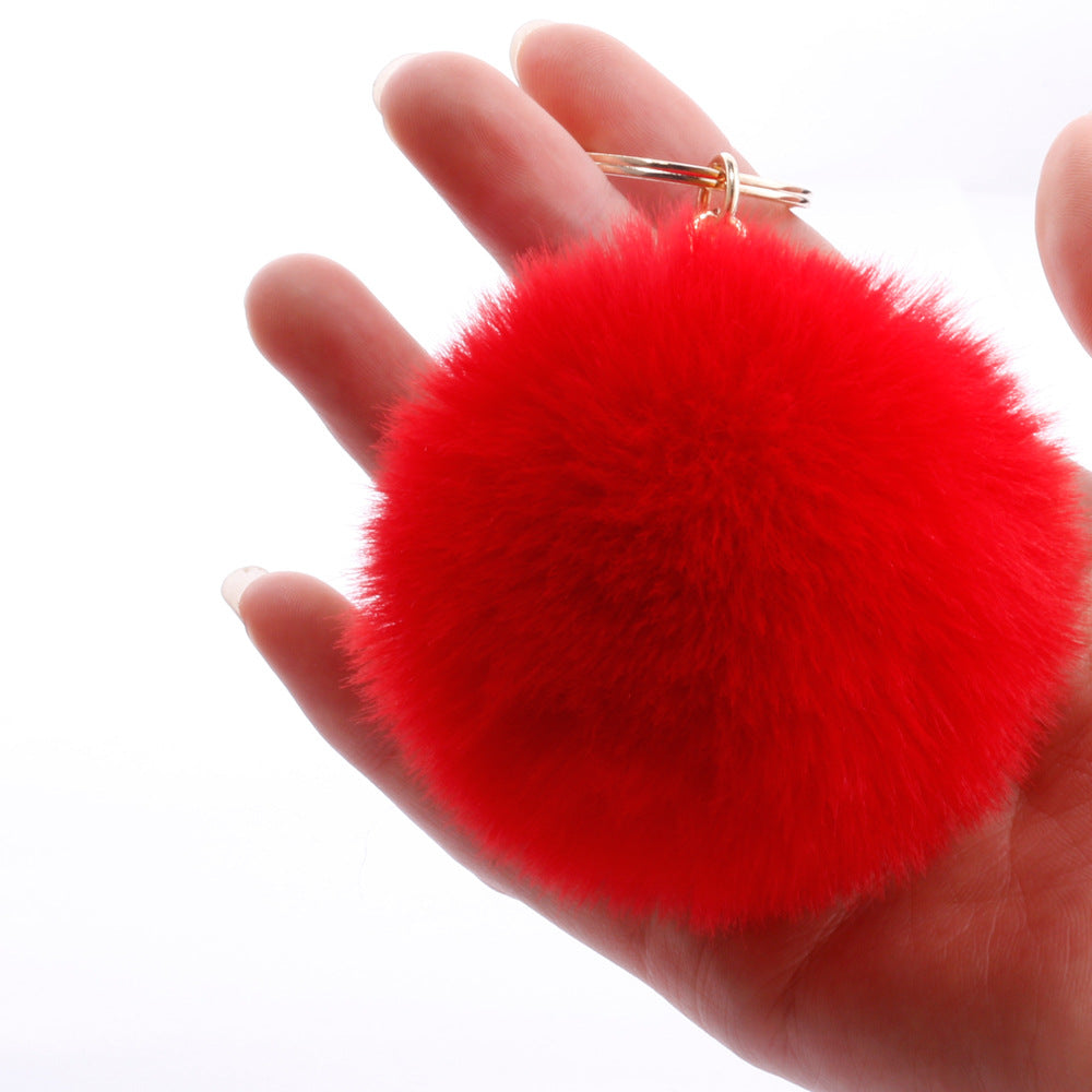 7CM Fur Ball Pom Pom Keychain