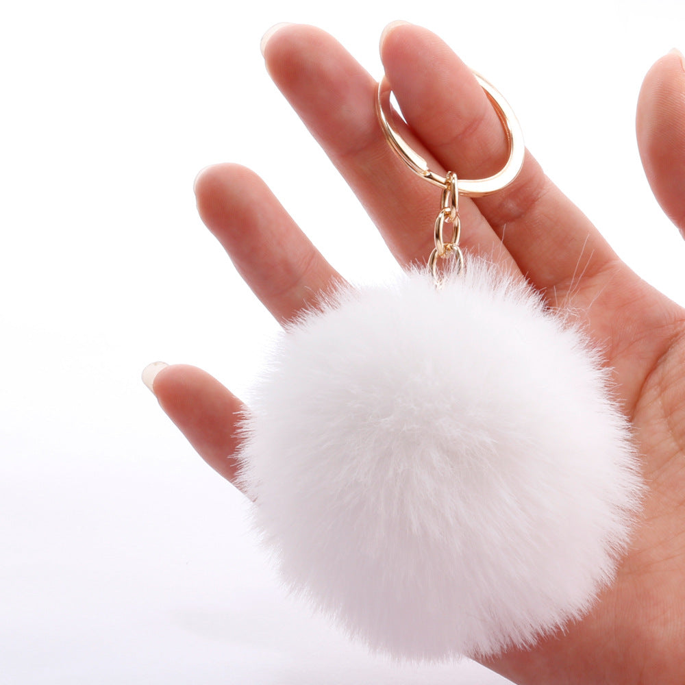 7CM Fur Ball Pom Pom Keychain