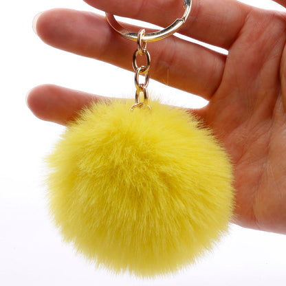 7CM Fur Ball Pom Pom Keychain